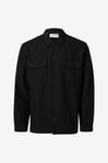 Selected HOMME - Overshirt Slh-Leroy Sun Overshirt LS - Svart