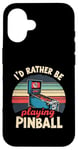 Jeu d'arcade vintage Pinball Machines Lover Coque pour iPhone 16