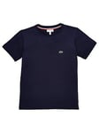 Lacoste Classic Boys Short Sleeve T-Shirt - Navy Blue, Navy Blue, Size 4 Years