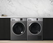 Fisher & Paykel Series 9 10kg Front Load Washer & 9kg Heat Pump Dryer Graphite