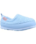 Hunter Childrens Unisex Kids Sherpa Slipper Slippers - Sky Blue Textile - Size UK 4 Infant