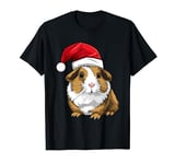 Cute Guinea Pig Christmas Santa Hat Xmas Pajama T-Shirt