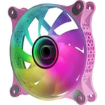 Mars Gaming MF-3D RGB PC-fodral fläkt - rosa - 12 cm