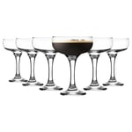 12x Espresso Martini Cocktail Glasses Set Champagne Coupe Saucers 200ml