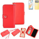 Wallet Mobile phone cover Xiaomi Poco C40 Phone protective Case red