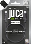 Juice 4.0 Type C cable. Type C to Type C, Fast charging, Durable, iPhone 15, 15