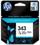 HP C8766EE 343 Original Ink Cartridge, Tri-color, Single Pack Tri-Colour Standar