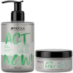 Indola Act Now Repair Shampoo 300ml &amp; Mask Treatment 200ml Twin