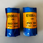 2x KODAK EktaChrome E100 E100G 120 Medium Format Colour Slide Film Exp. 03/2005