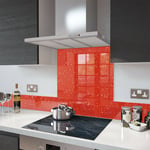 Premier Range Red Cosmos Glass Splashback - 60cm Wide x 50cm High