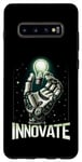 Coque pour Galaxy S10+ Main de robot futuriste avec ampoule d'ingénierie robotique