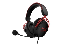 HyperX Cloud Alpha - Gaming - headset - fullstorlek - kabelansluten - 3,5 mm kontakt - svart, röd