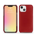 Coque cuir Apple iPhone 13 mini - Coque arrière - Rouge - Cuir lisse - Neuf