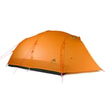 Tents outdoor camping Ultralight 4 Person 3/4 Season waterproof large family tent fishing tent tents blackout tent camping tent pop up tent (Color : 15D 4 season orange)