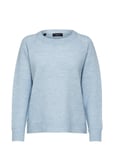 Selected Femme Slflulu Ls Knit O-Neck B Noos Blå