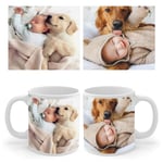Personalised mug - Add your 2 Picture Collage on Ceramic 11 Oz Coffee cup - Customised photo gift Ideas for Him, Her, Boys, Girls, Husband, Wife, Men, Women, Mum, Dad, Friends, Birthday, valentine day