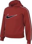 Nike Girl's Top G NSW Os Po Hoodie SW, Mystic Red/Mystic Red/White, FV3667-611, S