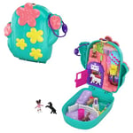 Polly Pocket Pocket World Cactus Cowgirl Ranch Compact with Fun Reveals, Micro Polly and Shani Dolls, 2 Horse Figures and Sticker Sheet; For Ages 4 and Up, GKJ46