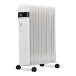 Radiateur à bain d'huile - IKOHS - WARM CLASSIC 2500W - Fluide caloporteur - Blanc - Salon - Electrique