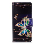 for Samsung Galaxy S20 FE Phone Case, Samsung S20 Fan Edition Case Flip Shockproof PU Leather Folio Wallet Cover with Card Holder Stand Silicone Bumper Protector Case for Girls, Gold Butterfly