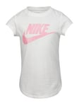 Nike Kids Girls Futura T-Shirt - White, White, Size 6-7 Years