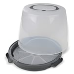 Dr. Oetker Boîte de transport pour gâteau extra haute - Boîte de transport ronde avec étagère - Espace pour gâteaux et tartes de 20 cm de haut (avec décoration jusqu'à 20 cm)
