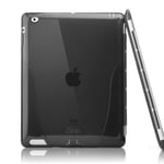 iSkin solo Smart Back Cover For New iPad 3 & iPad 2 - Black BRAND NEW