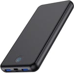HETP Power Bank - Fast Charging 26800mAh Portable Charger [18W PD QC 3.0] 3-Output & 2-Input USB C External Battery Pack Compatible with iPhone 13 12 X Pro Samsung S21 S20 Huawei Xiaomi etc - Black