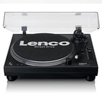 Lenco L-3818 Platine vinyle à entraînement direct - Platine vinyle DJ - Pitch Control - 33 et 45 tours - Préamplificateur stéréo - USB - RCA Line Out - Numérisation via PC - Noir, L-3818BK