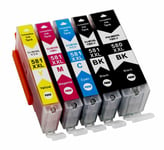 Non-OEM 5 Ink Cartridges Set for TS6350 TS6351 TS6251 TS6250 CLI581 PGI580 Pixma