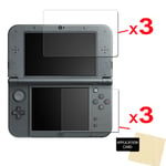 6x Clear Screen Protector Guards with Cloth for NINTENDO 3DS XL & New 3DS XL