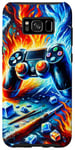 Coque pour Galaxy S8+ Manette de jeu Fire And Ice Cool Gamer
