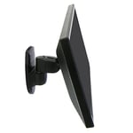 Ergotron 200 Series Wall Mount Pivot - Mounting kit (wall plate, pivot) for Monitor - black - screen size: up to 24" - wall-mountable