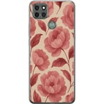 Motorola Moto G9 Power Genomskinligt Skal Rose Bloom