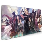 Final Fantasy VII Large Gaming Mouse Pad (35.43 X 15.75X 0.12inch) Extended Ergonomic for Computers Thick Keyboard Mouse Mat Non-Slip Rubber Base Mousepad