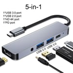 Aux - Hub USB C vers HDMI, adaptateur compatible avec iPad Mini 2021 iPad Pro, prise AUX 3.5mm PD Hub pour Macbook Air M1