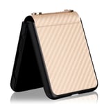 Samsung Galaxy Z Flip 3 Fodral med Kedja, Kortfack med Vändbart Skyddande Fodral, PU-Läder + PC Avtagbar 1.4m Axelrem, Z Flip3 Mode Skola