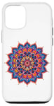 Coque pour iPhone 14 Mandala Joli Mandala Coloré Méditer Yoga Cristaux Joie