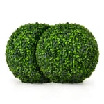 Set med 2 buxbombollar, buxbombollar, UV-beständig topiary, konstgjord växt, dekorativ växt