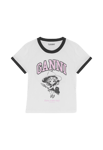 GANNI Basic Jersey Witch Small T-shirt Vit