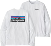 Patagonia LS P-6 Responsibili-Tee XS White LongSleeve t-shirt med logo