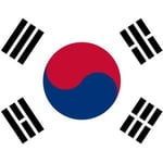 Flagga - Sydkorea - Koreansk - 150 x 90 cm - Polyester