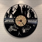 Vinyl Clock Black Clock Star Wars Design Bedroom Wall Decor