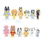 Cartoon Animation Bluey Lektid Leksaker Modellfigurer Barnleksak 12PCS
