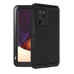 LOVE MEI Samsung Galaxy Note 20 Ultra Case, 【Without Tempered Glass】Aluminum Metal Outdoor Shockproof Military Heavy Duty Sturdy Protector Cover Hard Case for Galaxy Note 20 Ultra (Black)