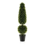 120 cm konstgjord växt konstgjord träd med krukkruka buxbom topiary grön
