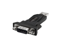 LogiLink AU0002F, USB Typ-A, RS-232, USB 2.0, Jack, svart, 36 mm, 67 mm