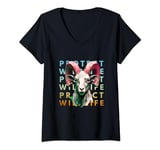 Womens Ram's Call: Protecting Wildlife in Bold Color V-Neck T-Shirt