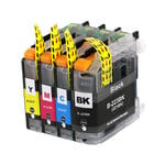 4 Ink Cartridges (Set) for use with Brother MFC-J4420DW, MFC-J5320DW, MFC-J680DW