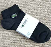 3 Pairs : LACOSTE Black Short SPORTS Tennis SOCKS UK 7-11 , 41-46 RA2105 LacBox2